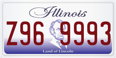 IL license plate Z969993