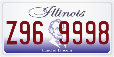 IL license plate Z969998