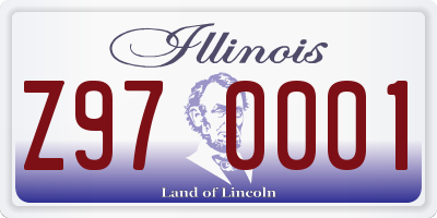 IL license plate Z970001