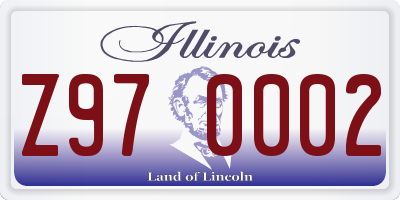 IL license plate Z970002
