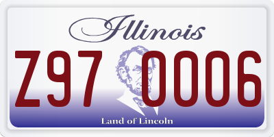 IL license plate Z970006