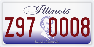 IL license plate Z970008