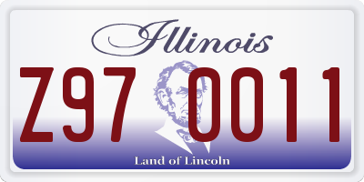 IL license plate Z970011