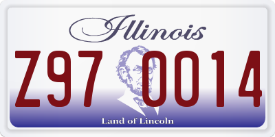 IL license plate Z970014