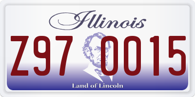 IL license plate Z970015
