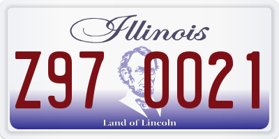 IL license plate Z970021