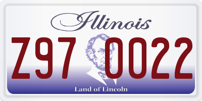 IL license plate Z970022