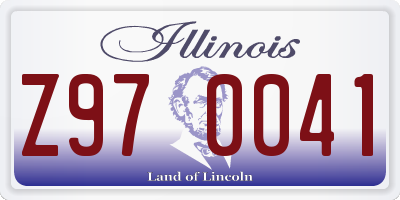 IL license plate Z970041