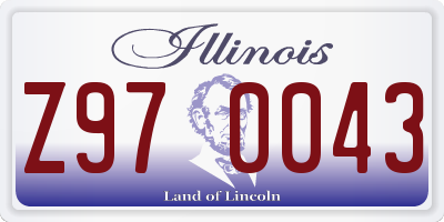 IL license plate Z970043