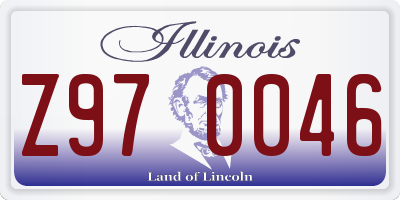 IL license plate Z970046