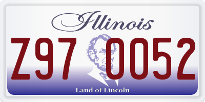IL license plate Z970052