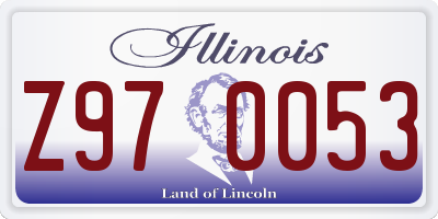 IL license plate Z970053