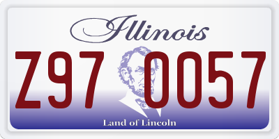IL license plate Z970057