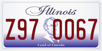 IL license plate Z970067