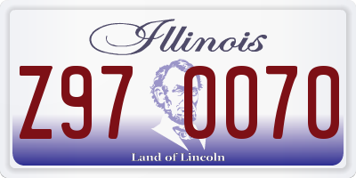 IL license plate Z970070