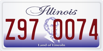 IL license plate Z970074