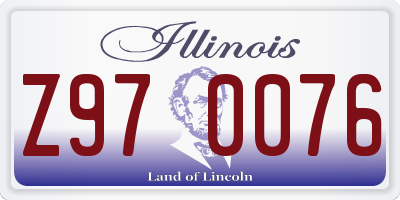 IL license plate Z970076