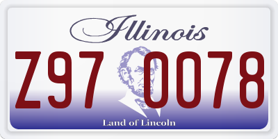IL license plate Z970078