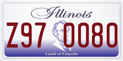 IL license plate Z970080