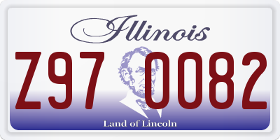 IL license plate Z970082