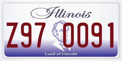 IL license plate Z970091