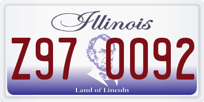 IL license plate Z970092