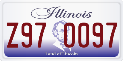 IL license plate Z970097