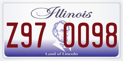 IL license plate Z970098