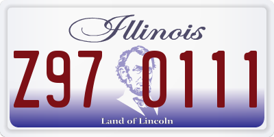 IL license plate Z970111