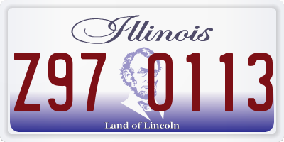 IL license plate Z970113