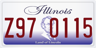 IL license plate Z970115