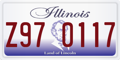 IL license plate Z970117