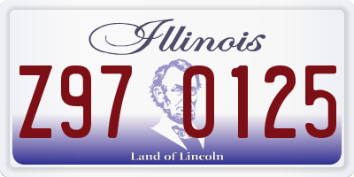 IL license plate Z970125