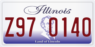 IL license plate Z970140