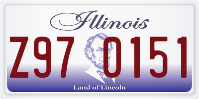 IL license plate Z970151