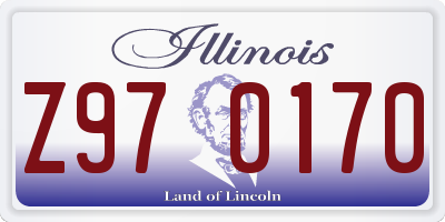 IL license plate Z970170