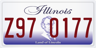 IL license plate Z970177