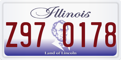 IL license plate Z970178