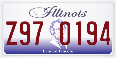 IL license plate Z970194