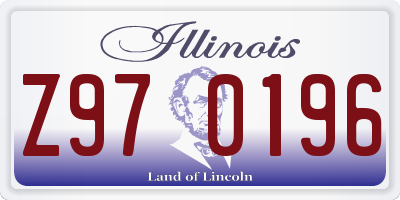 IL license plate Z970196