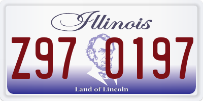 IL license plate Z970197
