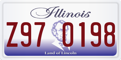 IL license plate Z970198