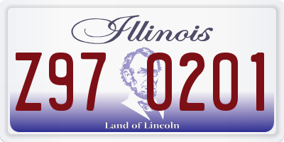 IL license plate Z970201
