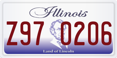 IL license plate Z970206