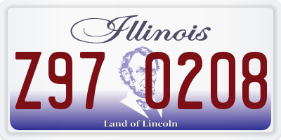 IL license plate Z970208