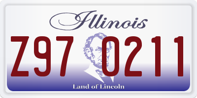 IL license plate Z970211