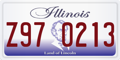 IL license plate Z970213