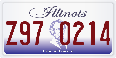 IL license plate Z970214
