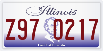 IL license plate Z970217