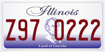 IL license plate Z970222